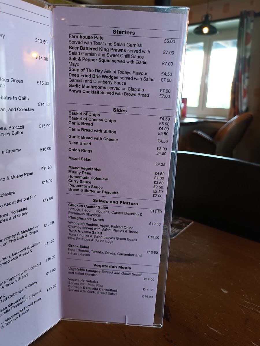 Menu - Mount Batten Bar photo 2