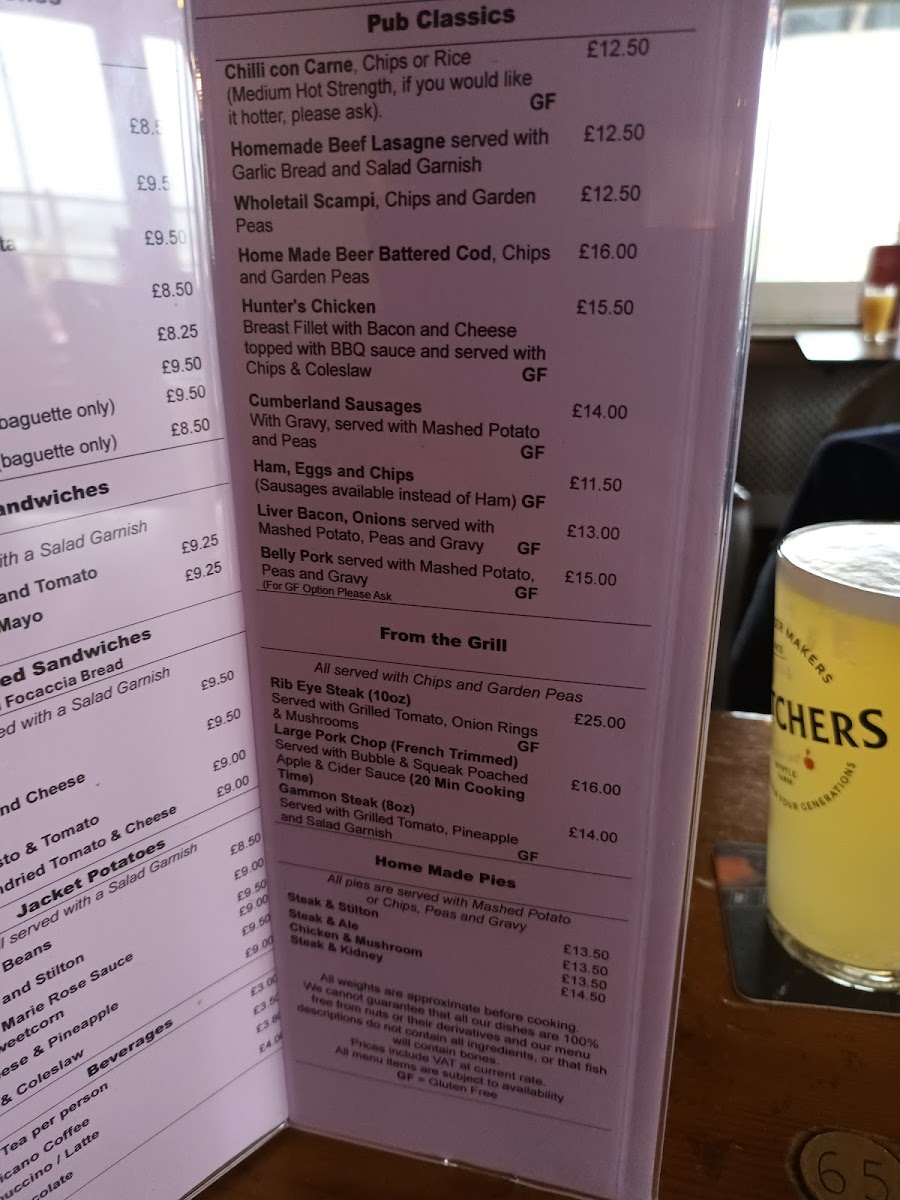 Menu - Mount Batten Bar photo 4