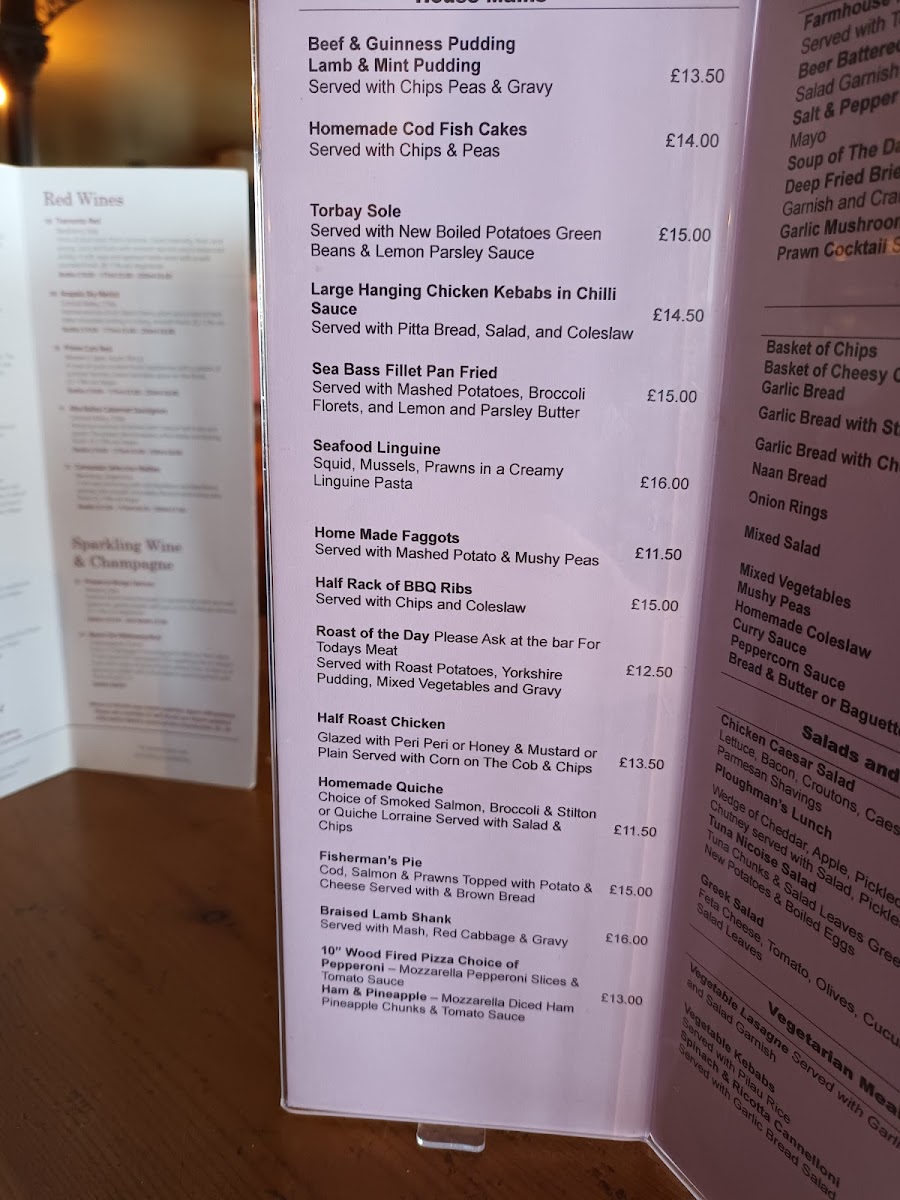 Menu - Mount Batten Bar photo 5